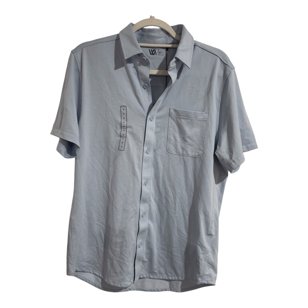 VRST Mens‎ SS Limitless Button Up Shirt Faded Blue Size Small New MAX252108